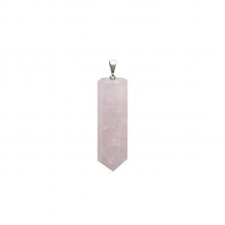 Colgante Punta Facetada Cuarzo Rosa 3.5cm